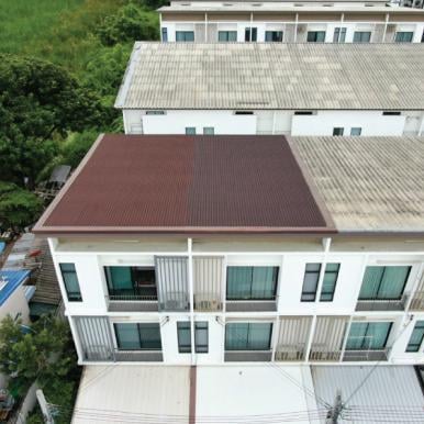 Onduline Classic collective housing roof renovation