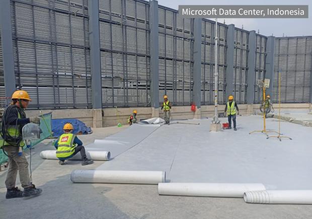 Microsoft Data Center - Evalon waterproofing membrane