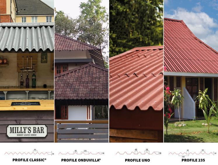 Onduline roofing sheets are suitable for many difference applications