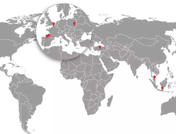 onduline international presence map 2023